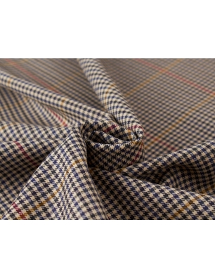 Wool fabric with a houndstooth pattern for a blazer
