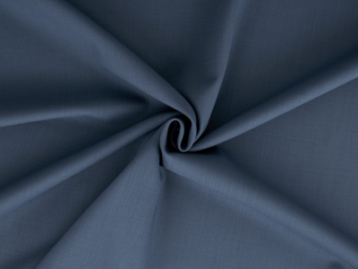 Tecido de lã Loro Piana azul aço-escuro