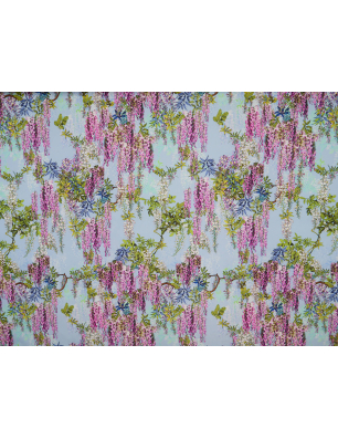 Seda com padrão floral - crepe de seda - no estilo Dolce& Gabbana