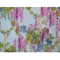 Silkestof med blomsterornament i Dolce&Gabbana-stil