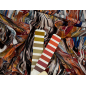 Silk fabric in a painted pattern