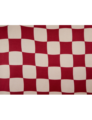 Tecido de seda com elastano em estampado borgonha