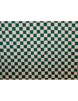 Tecido de seda cetim com elastano com padrão verde no estilo Gucci