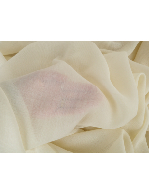 Mousseline tissu de laine - gaze écru
