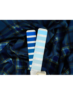 Knit fabric for a dress in check pattern - Bemax Fabric Wholesale