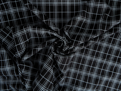 Viskose-Strickstoff PREMIUM Punto im Karo-Muster