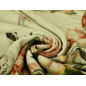 Malha de viscose para camisola, com padrão vegetal