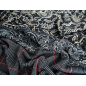 Viscose knit with elastane - check pattern and lace - repeat