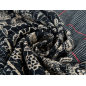 Maglia viscosa con elastan - quadrettata e pizzo - rapporto