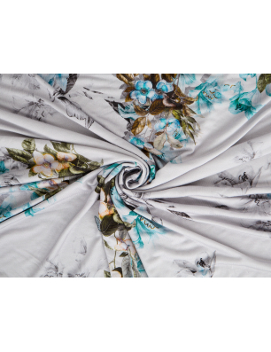 Jerseu din vâscoză pentru pulover, cu model floral – Angro Textile Bemax