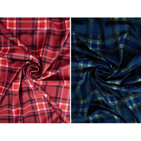 Knit fabric for a dress in check pattern - Bemax Fabric Wholesale