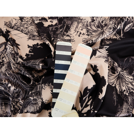 Seta satin con elastan in stile Dior