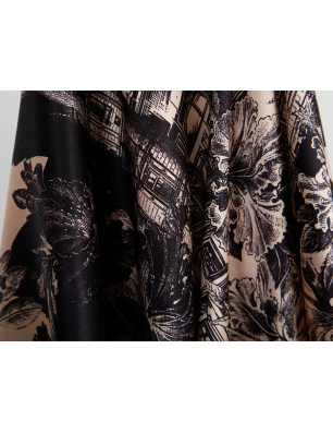 Satin de soie avec élasthanne soie dans le style de Dior - Grossiste en tissus Bemax
