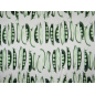 D&G-style silk satin with elastane in green peas pattern