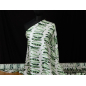 D&G-style silk satin with elastane in green peas pattern