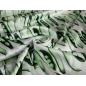 D&G-style silk satin with elastane in green peas pattern