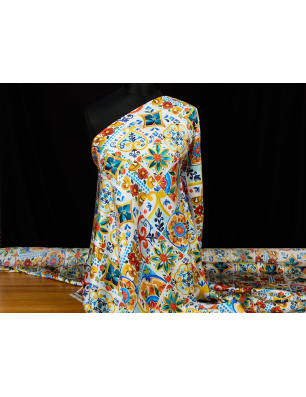 Silk satin with elastane, silk by the meter, multicolored - Bemax Fabrics Wholesale