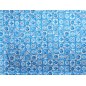 Cetim de seda com elastano em padrão azul claro, no estilo Dolce&Gabbana Cetim de seda com elastano em padrão azul claro, no estilo Dolce&Gabbana