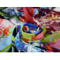 Silk crepe de chine in a colorful pattern – report