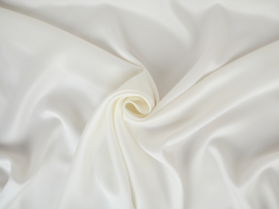 Twill in seta ecru off-white - Ingrosso di Tessuti Bemax