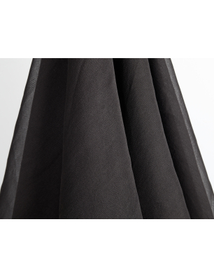 Black semi-stiff silk organza - Bemax Fabric Wholesaler