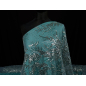 Renda para vestido de noite - bordado delicado com contas