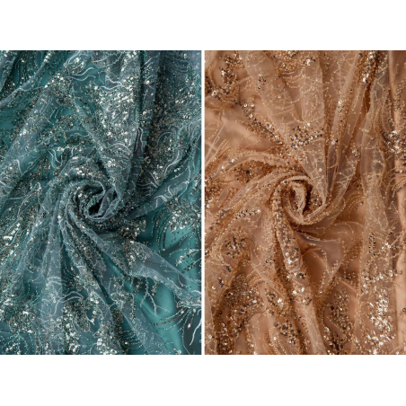 Lace for a dress - embroidery on tulle - Bemax Fabrics Wholesale