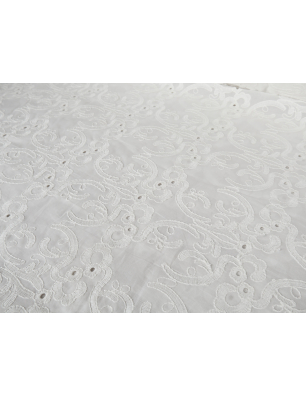 White embroidered batiste - Bemax Fabric Wholesale