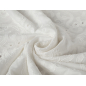 White embroidered cotton - plant motif - rich embroidery
