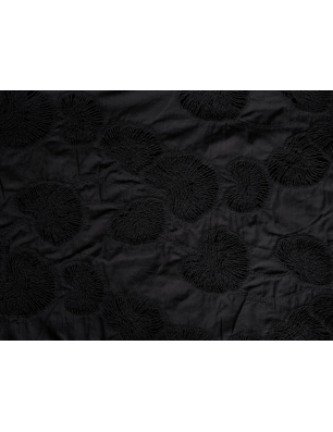 Ricamo inglese nero su cotone - Wholesaler di Tessuti Bemax