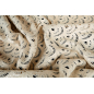 Cotton lace crocheted - openwork teardrops - natural light beige