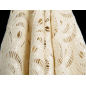 Cotton lace crocheted - openwork teardrops - natural light beige