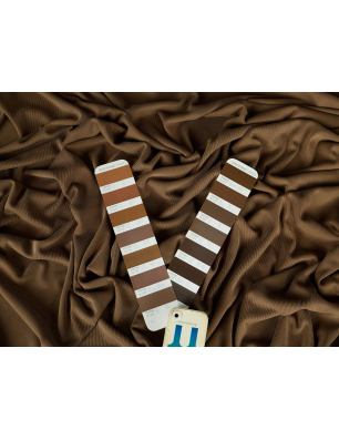 Stribet ribstrikket viskose med cupro-touch sandwashed - Tøjstof-handel Bemax