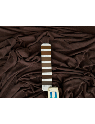 Stribet ribstrikket viskose med cupro-touch sandwashed - Tøjstof-handel Bemax