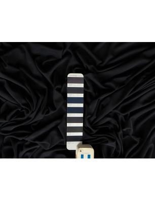 Stribet ribstrikket viskose med cupro-touch sandwashed - Tøjstof-handel Bemax