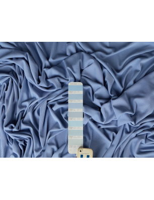 Stribet ribstrikket viskose med cupro-touch sandwashed - Tøjstof-handel Bemax