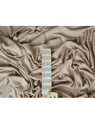 Stribet ribstrikket viskose med cupro-touch sandwashed - Tøjstof-handel Bemax