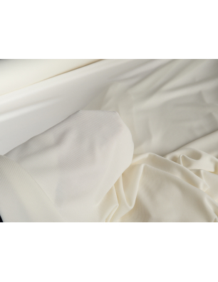 Stribet ribstrikket viskose med cupro-touch sandwashed - Tøjstof-handel Bemax