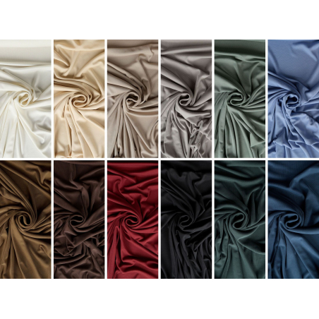 Ribstrikket viskose med cupro-touch sandwashed