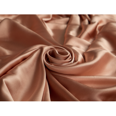 Cupro-Satin Touch – weich und fließend – kupferner Beigeton