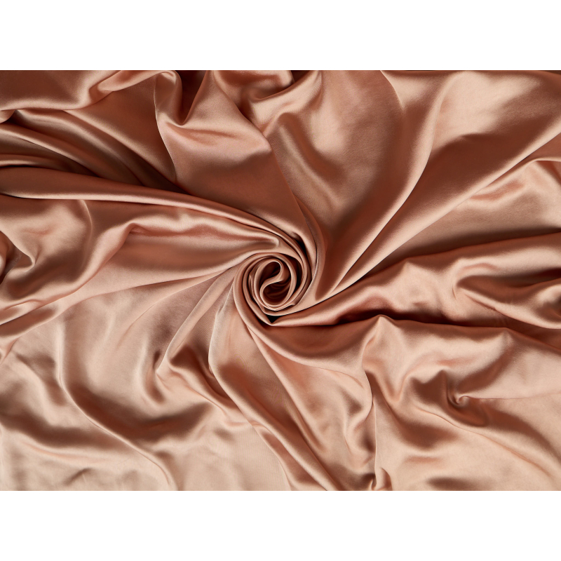 Cupro-Satin Touch – weich und fließend – kupferner Beigeton