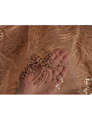 Lace for a dress - embroidery on tulle - Bemax Fabrics Wholesale