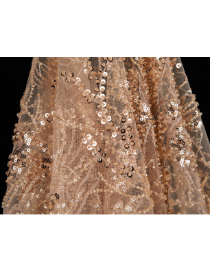 Lace for a dress - embroidery on tulle - Bemax Fabrics Wholesale