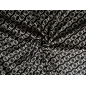 Viscose fabric with a delicate sheen — chain-like pattern on a black background