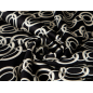 Viscose com um brilho suave – padrão em forma de corrente sobre fundo preto