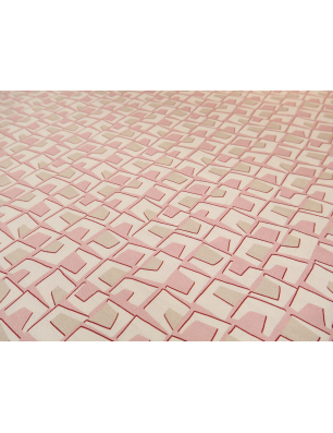 Viskosemateriale med en let glans - pastelfarvet mosaik