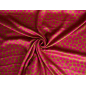 Viscose fabric with a delicate sheen - pink polka dots on a caramel background