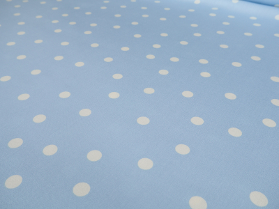 Viscosa con una leggera lucentezza - pois su blu cielo