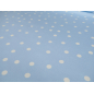 Viscose fabric with a delicate sheen - polka dots on blue