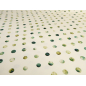 Viscose fabric with a delicate sheen — cream with marbled polka dots